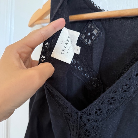 Sezane Zarri Dress Black - Size 2 - Picture 10 of 11